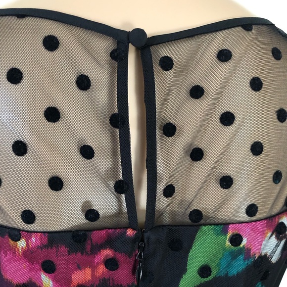 Eliza J .. Party Dress. Size 4. Multi Colour with Black polka dot over skirt. - Picture 5 of 8
